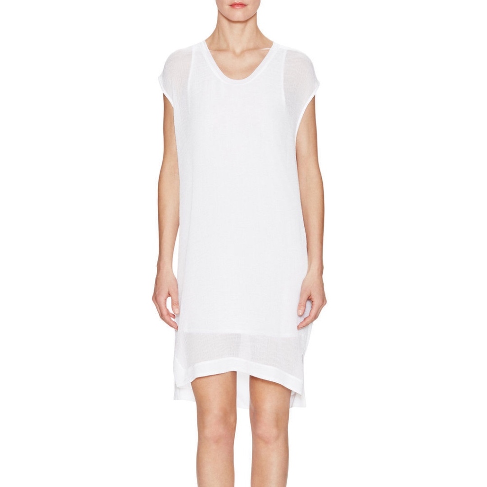 Helmut Lang White 'Swift' Drape Back Dress